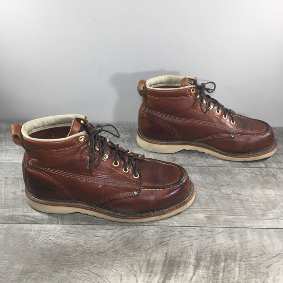 Field N Forest 8436 Independence Brown Leather Work Soft Toe Mens Boots Size 8 - Picture 2 of 10